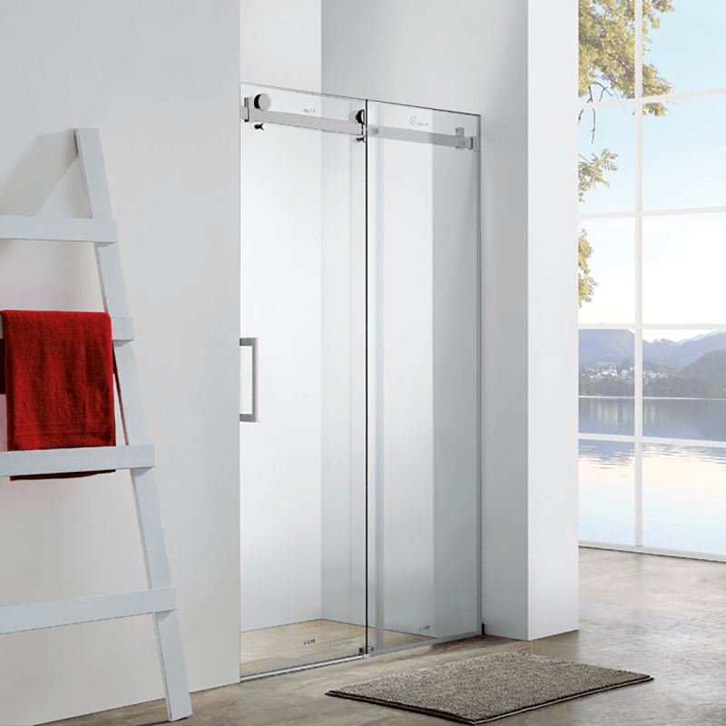 Frameless Wall to Wall Adjustable Sliding Shower Screen 1700x2000mm PVD Brushed Nickel