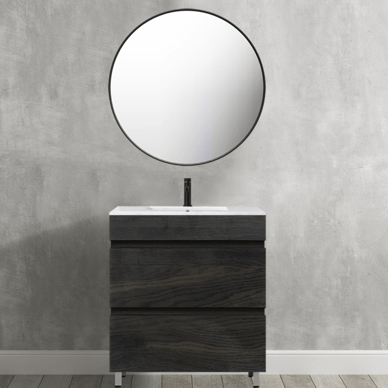 Vellena 600mm PVC Water Proof Empire Oak Bathroom Vanity Cabinet