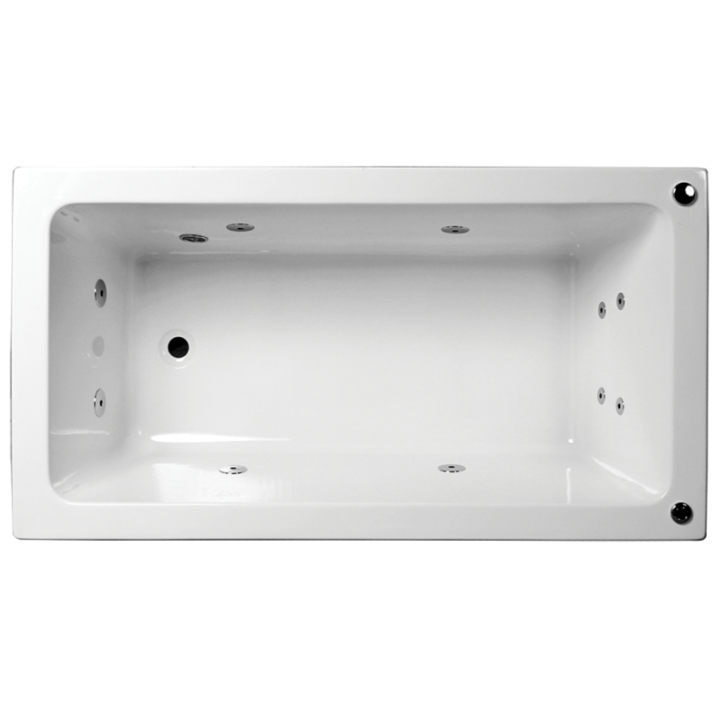 Alfa Acrylic Spa Bath Rectangle 10 Jets 1700 X 760 X 450mm