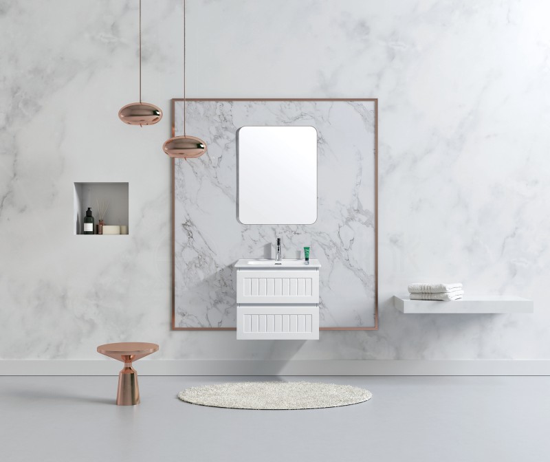 Hampton 600mm PVC Wall Hung Bathroom Vanity