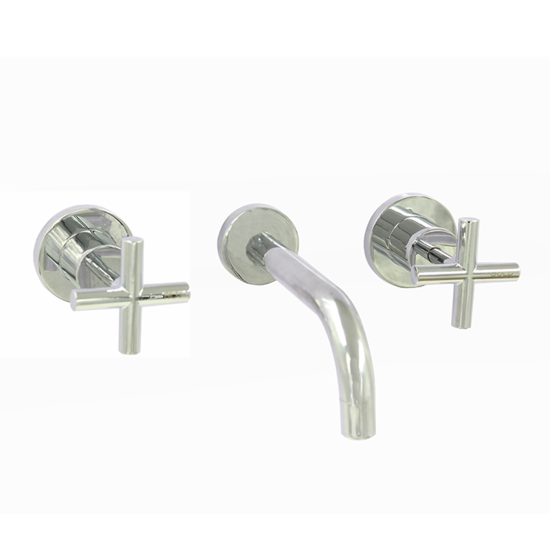 Wahlen 10 (Trade) Cross Handle Bath Set Chrome