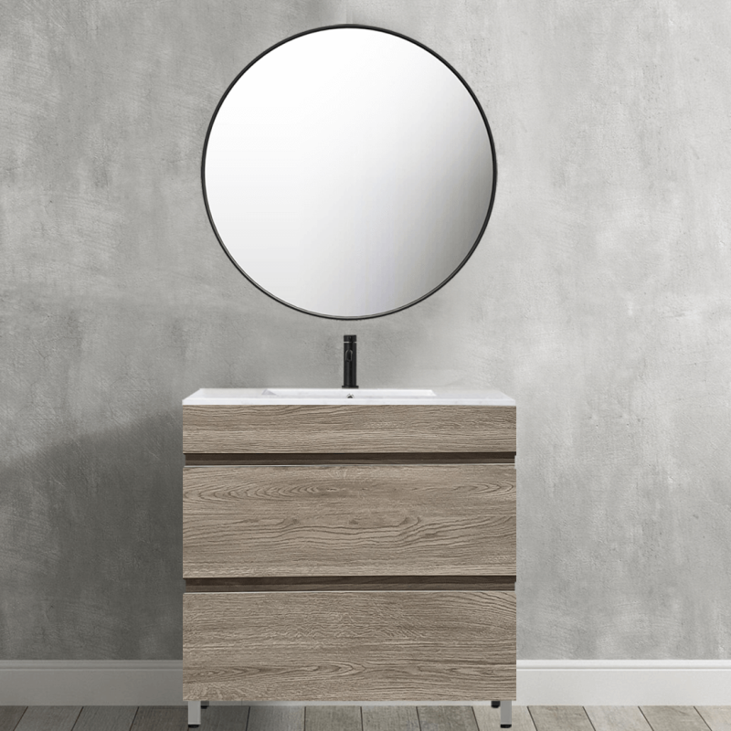 Vellena 750mm PVC Water Proof Wash White Bathroom Vanity Cabinet