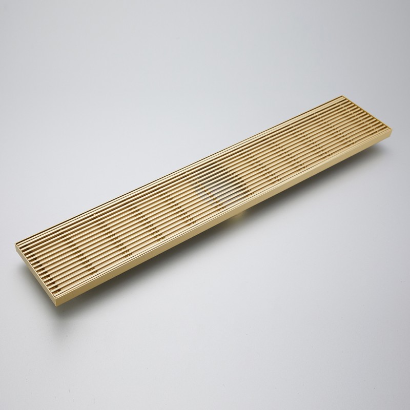 1200mm Linear Heelguard Floor Waste Brushed Gold