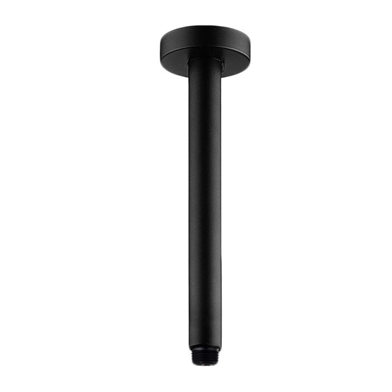Rund Round Ceiling Shower Arm 450mm Matte Black