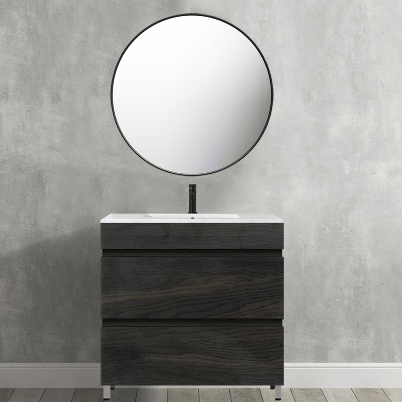 Vellena 750mm PVC Water Proof Empire Oak Bathroom Vanity Cabinet