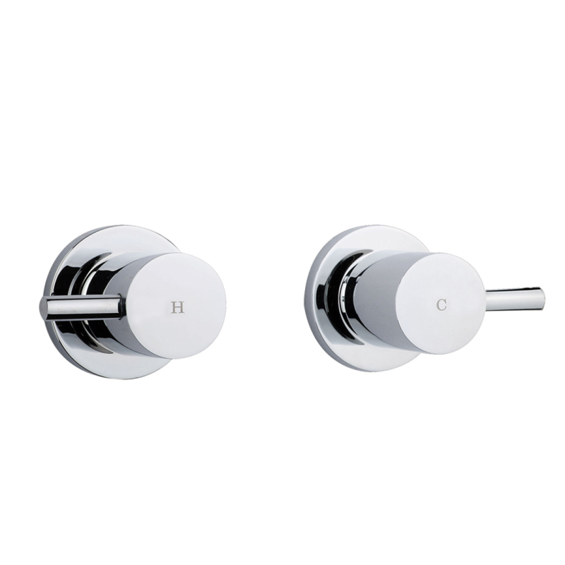 Wall Top Assemblies Round Quarter Turn Chrome