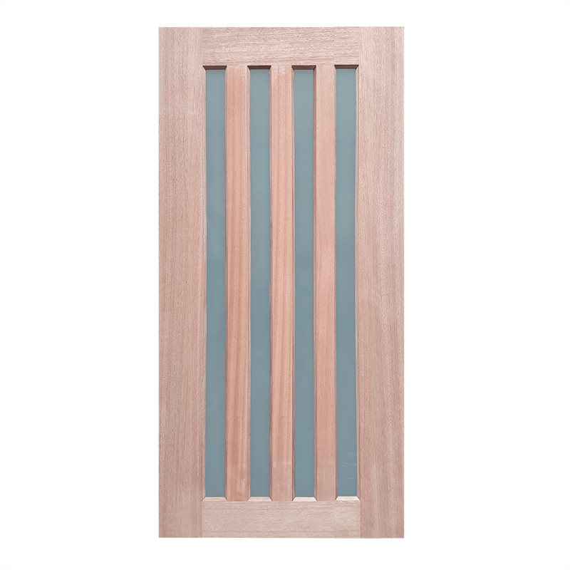 920X2040X40mm Entrance Solid Timber Veneer External Front Entry Door Glass 033