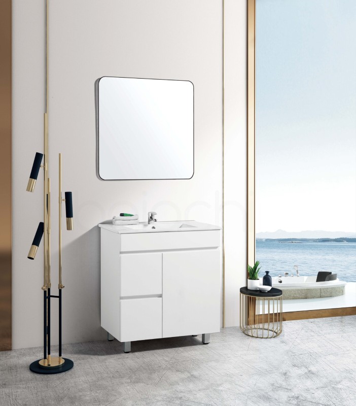 Free Mixer & Plugwaste Package Deal Windsor 750mm L Bathroom Vanity Wash Basin ✔FREE PLUGWASTE✔FREE BASIN MIXER✔CERAMIC TOP