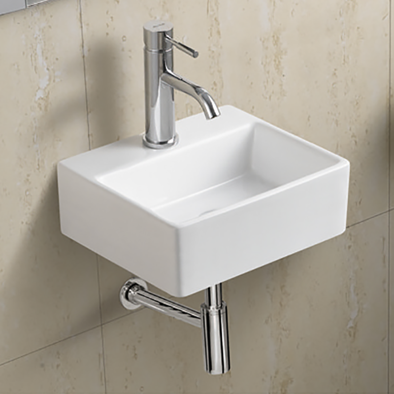 340X295X120mm Bathroom Wall Hung Mount Ceramic Wash Basin Vanity Sink Ren006