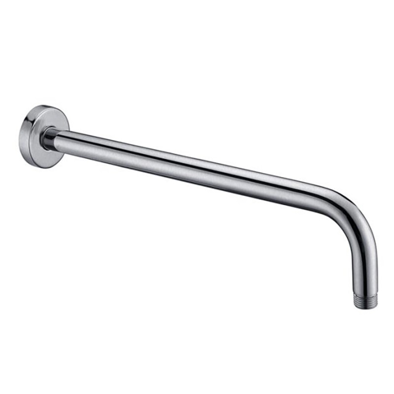 Rund Round Curve Wall Shower Arm Brushed Nickel