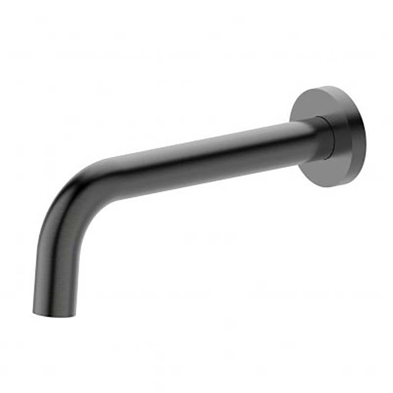 Rund Round Bath Spout 200mm Brushed Gun Metal