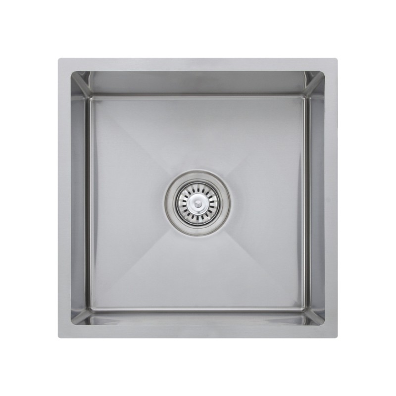 440X440mm Handmade Laundry Kitchen Sink Top/Under Mount Stainless Steel BA4444R