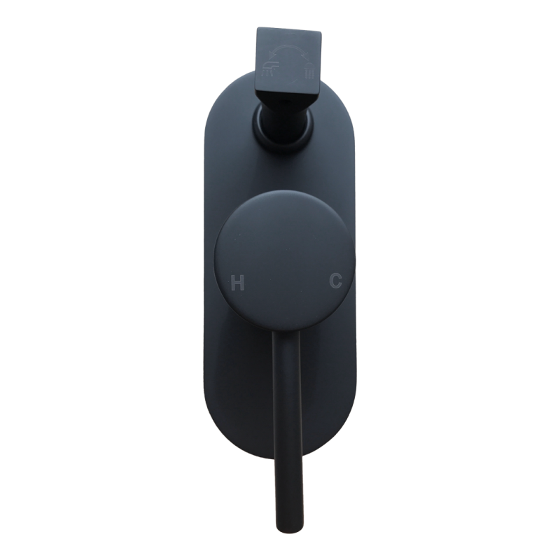 Rund Round Shower Divertor Mixer Matte Black