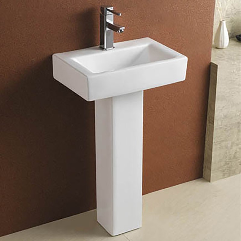 460X310X810mm Bathroom Pedestal Ceramic Hand Wash Basin Vanity Sink Ren826