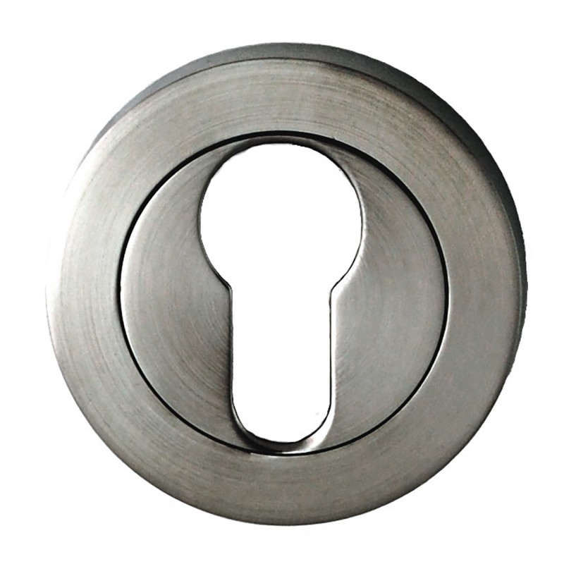 Venetian Round Euro Cylinder Escutcheon (Pair) Stainless Steel