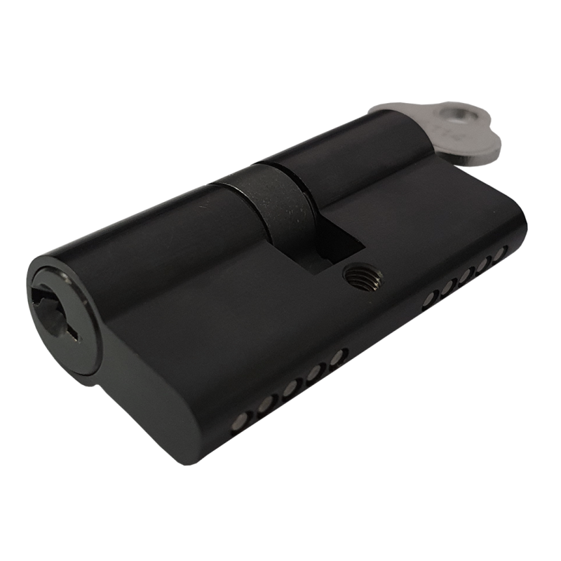 Front Entrance Door Lock 60mm Double Euro Cylinder 5 Pin Matte Black 3 Keys