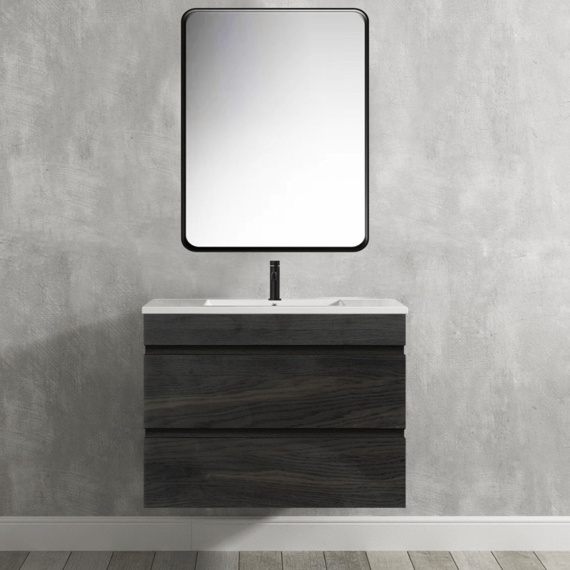 Vellena 750mm PVC Water Proof Empire Oak Wall Hung Bathroom Vanity Cabinet