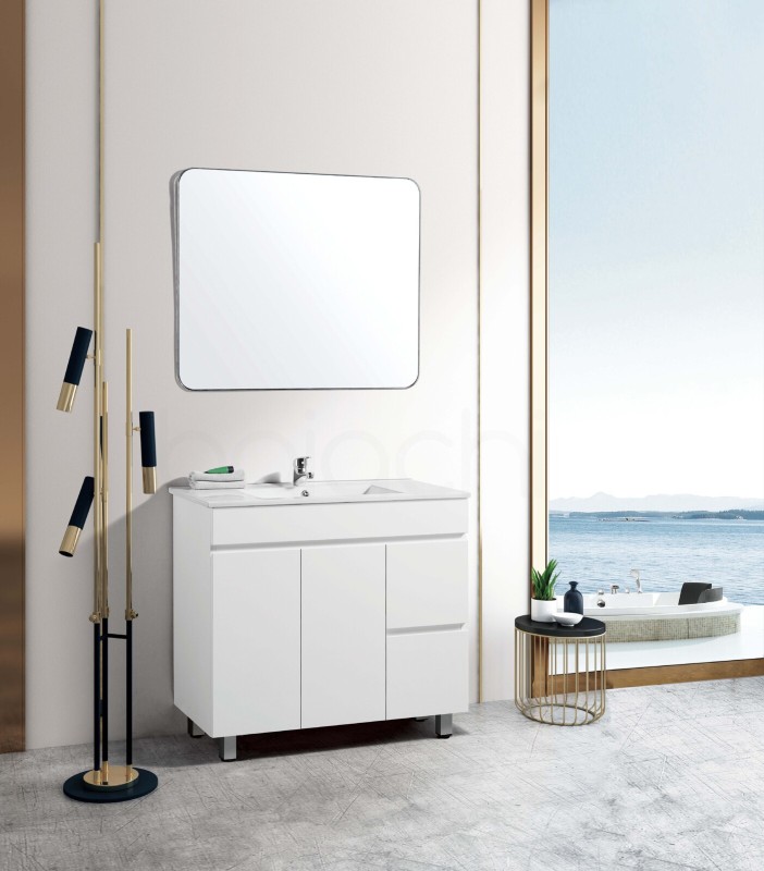 Free Mixer & Plugwaste Package Deal Windsor 900mm R Bathroom Vanity Wash Basin ✔FREE PLUGWASTE✔FREE BASIN MIXER✔CERAMIC TOP