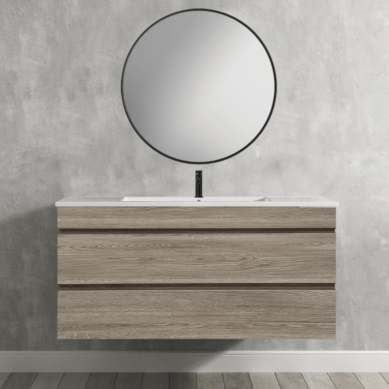 Vellena 1200mm PVC Water Proof Wash White Wall Hung Bathroom Vanity Cabinet