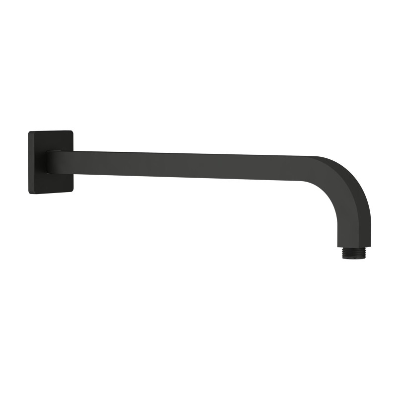 Square Wall Shower Arm Matte Black