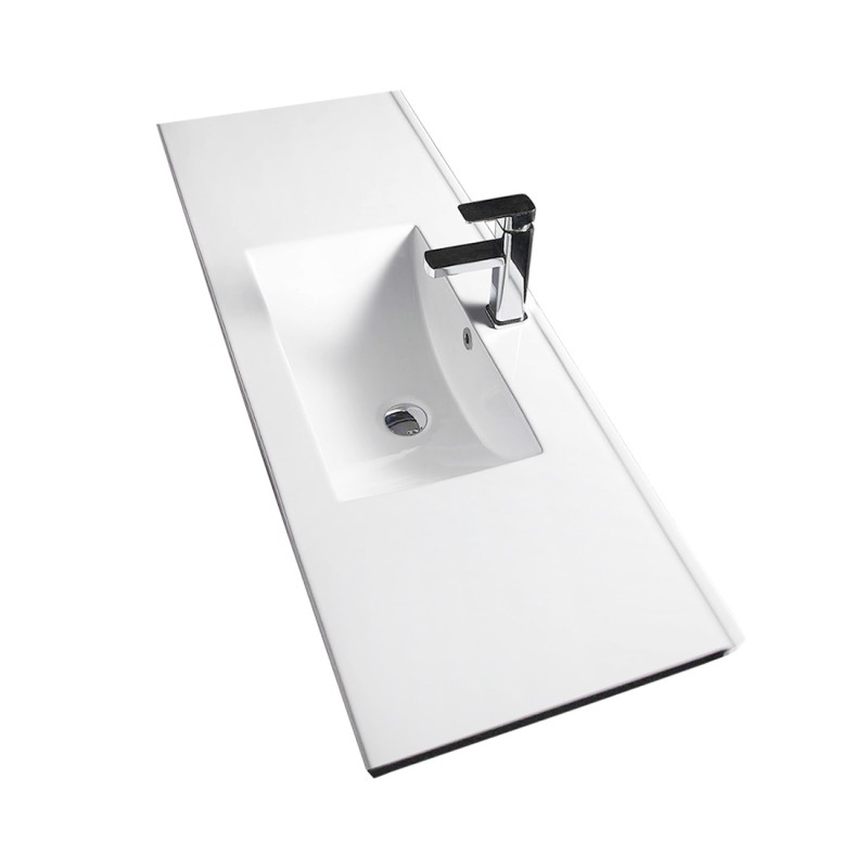 Bathroom Vanity White Ceramic Thin Edge Basin - 90ES