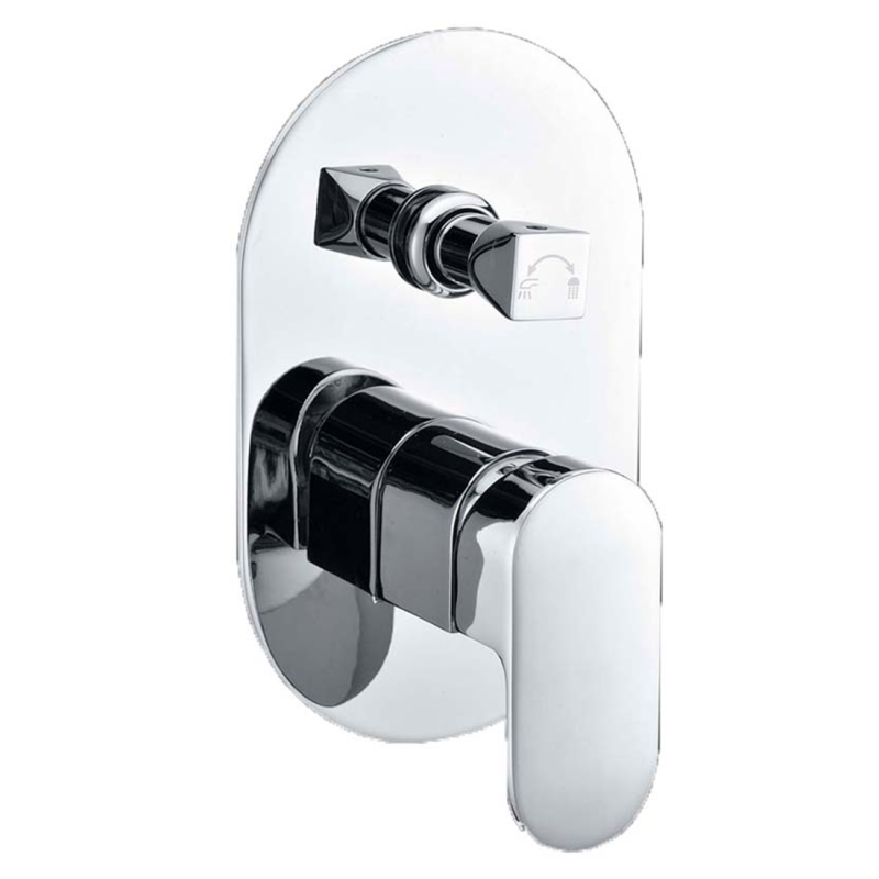 Pine Wall Mixer With Diverter Chrome