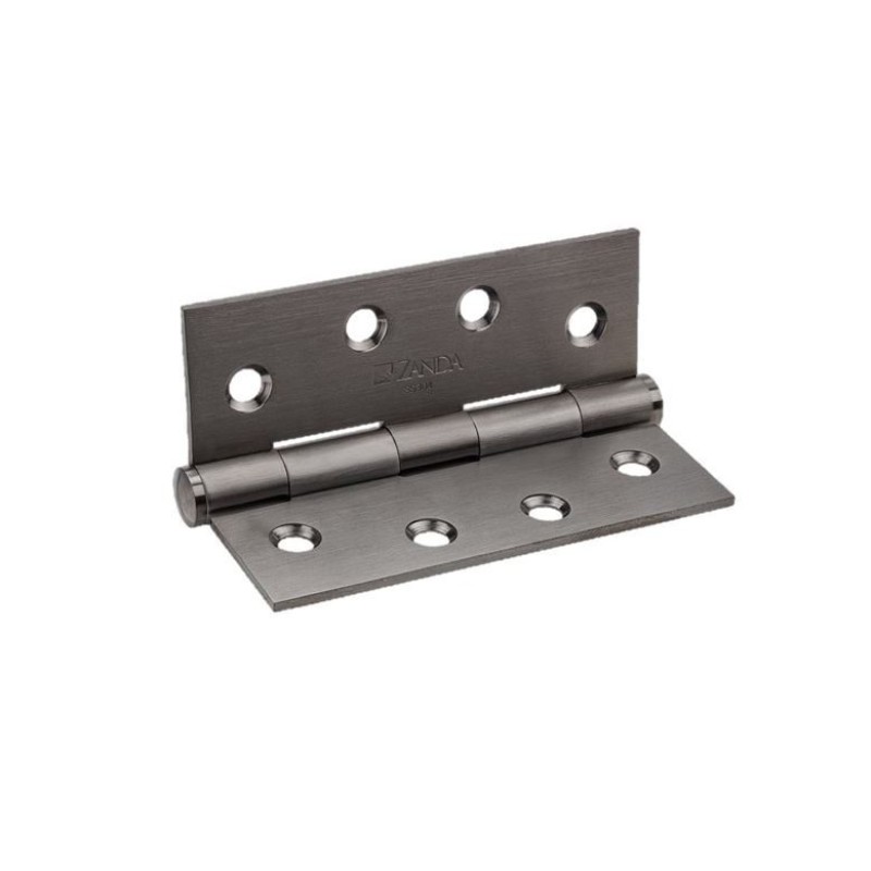 Zanda Butt Hinge Fixed Pin 100 x 75 x 2.5mm (Pair) Graphite Nickel