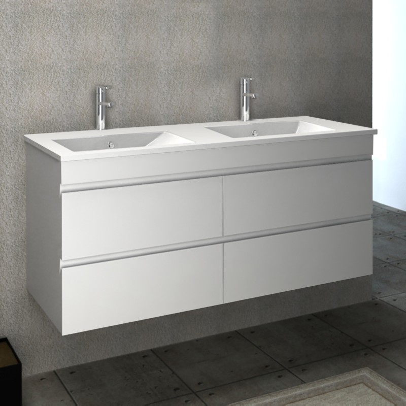Vellena 1200mm Double PVC Water Proof Wall Hung Bathroom Vanity Cabinet