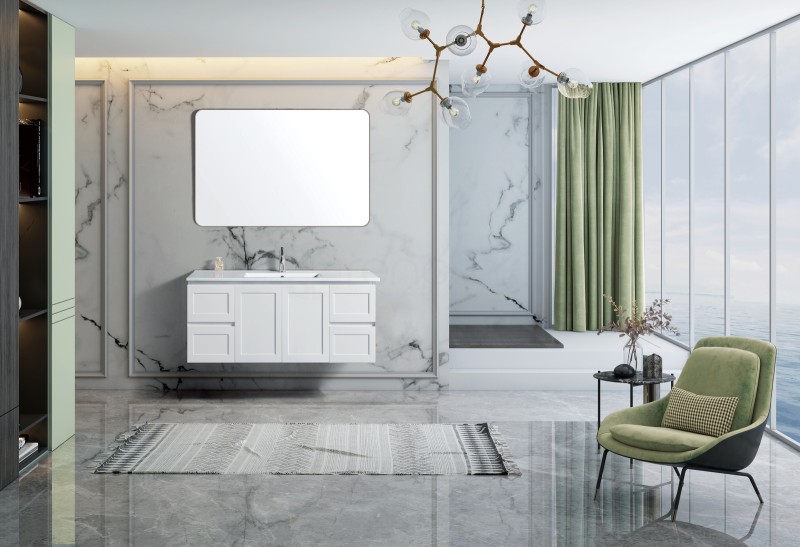 Shaker 1200mm PVC Wall Hung Bathroom Vanity i