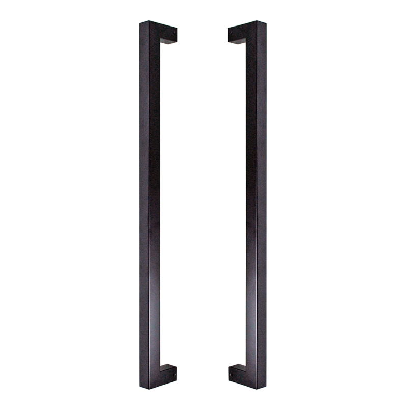 600mm Front Main Entry Entrance Door Pull Handle Set Matte Black Ph-Sq25-600-Bl