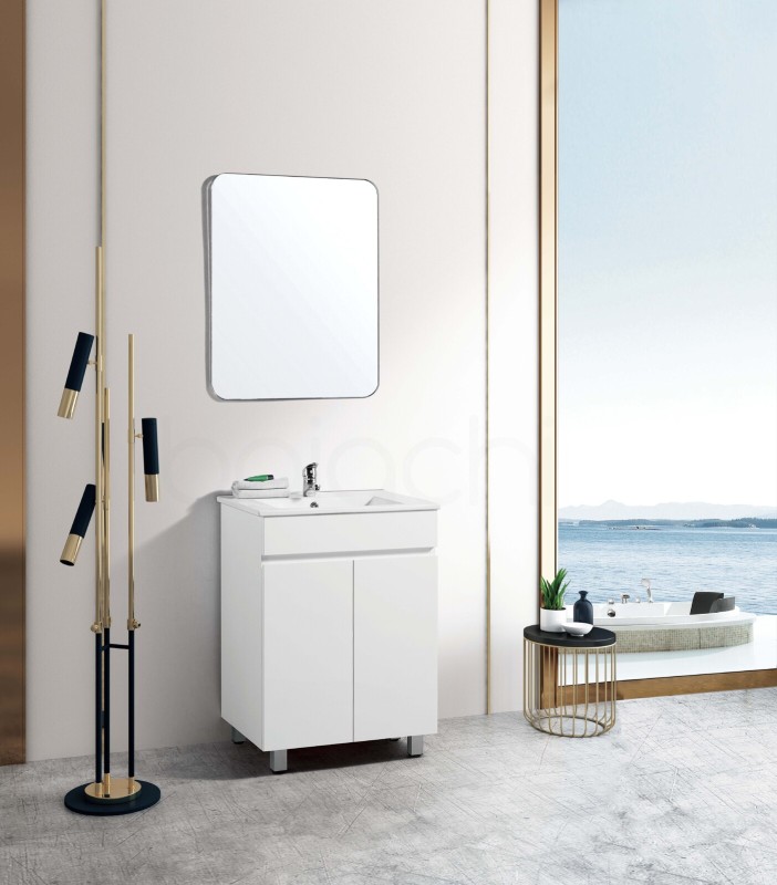 Free Mixer & Plugwaste Package Deal Windsor 600mm Bathroom Vanity Wash Basin ✔FREE PLUGWASTE✔FREE BASIN MIXER✔CERAMIC TOP