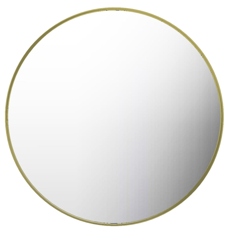 Otus Round Stainless Steel Frame Mirror Brushed Gold