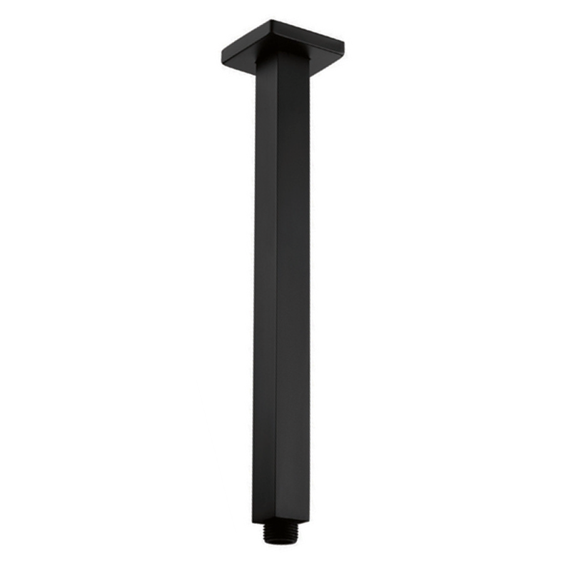 Eckig Square Ceiling Shower Arm 450mm Matte Black