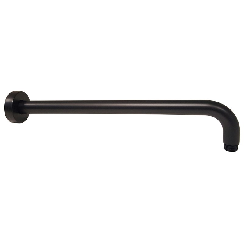 Round Wall Shower Arm Matte Black i