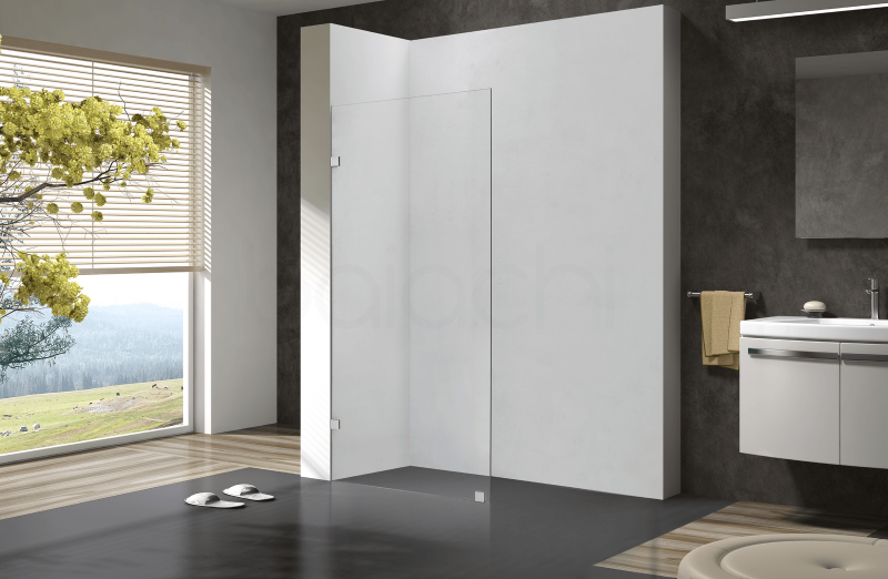 800mm Fixed Panel Shower Screen Chrome