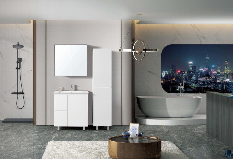 Ivana 750mm PVC Water Proof Bathroom Vanity Left Drawers