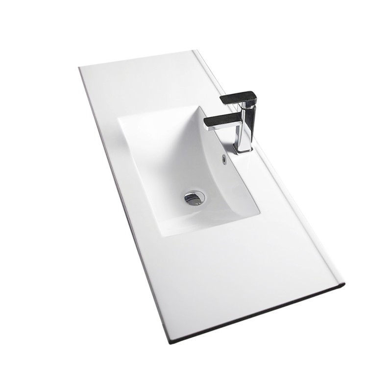 Bathroom Vanity White Ceramic Thin Edge Basin - 75ES